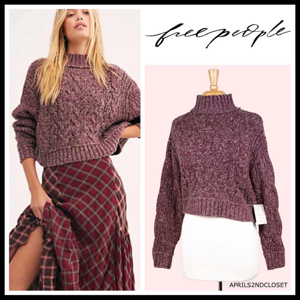 FREE PEOPLE BOHO PULLOVER CHUNKY KNIT SWEATER A2C - Picture 3 of 15